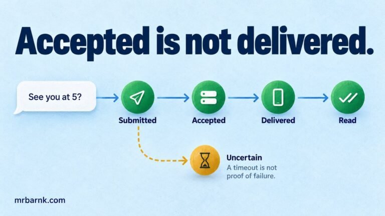 Your message was accepted. Has the customer actually received it?