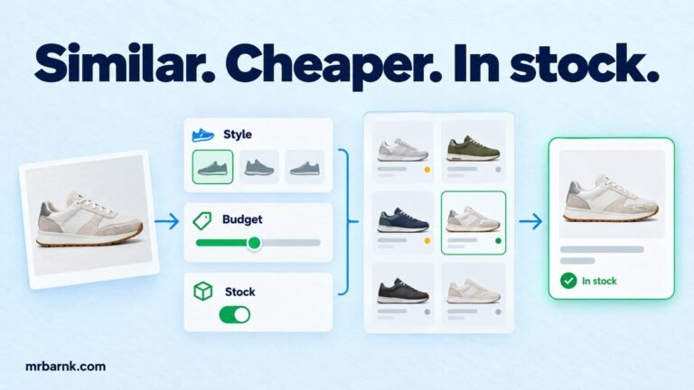 Product search filters a reference product by style, budget and stock to return an available variant.