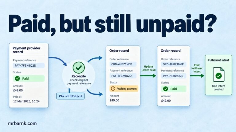 The customer paid, but the order still says unpaid