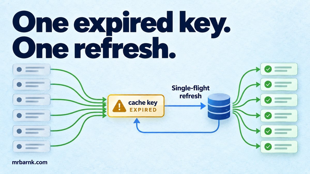 Concurrent requests share one cache refresh instead of flooding the database.